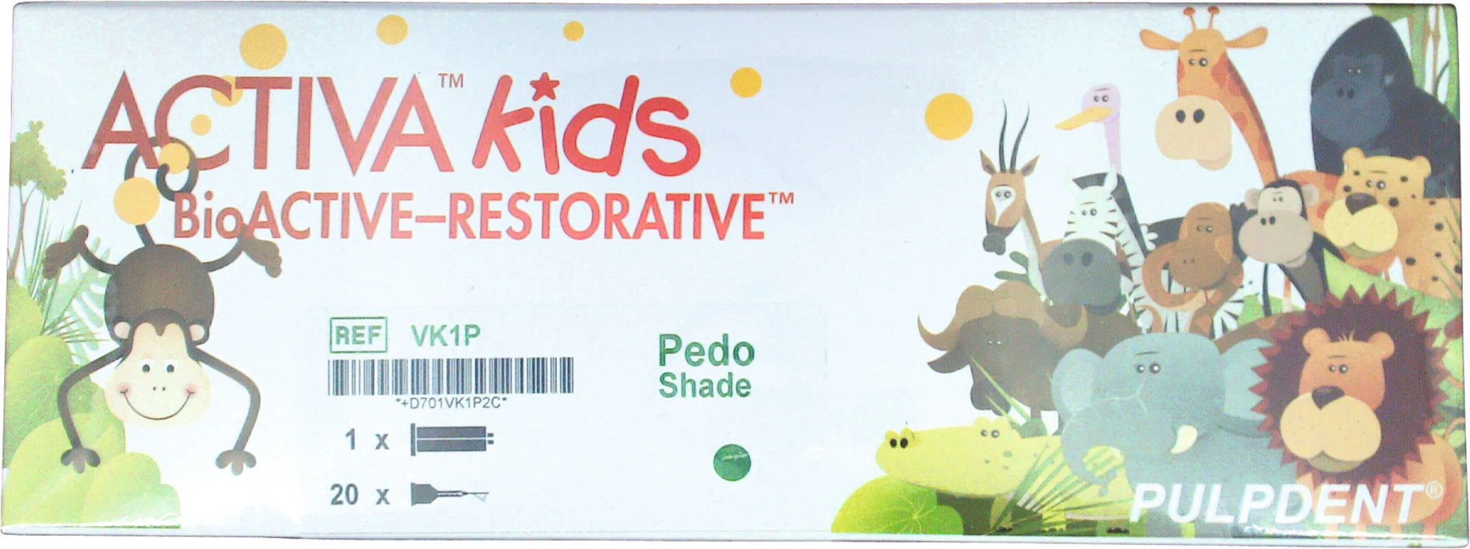 ACTIVA™ KIDS BioACTIVE – RESTORATIVE™ Single Refill 5 ml Spritze opaque white, 20 Automix-Aufsätze