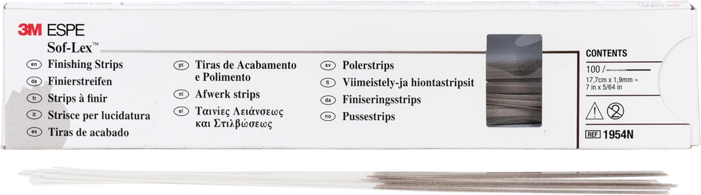 Sof-Lex™ Finier- und Polierstreifen Packung 100 Streifen schmal, grob/mittel