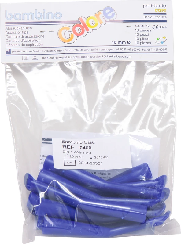 Absaugkanülen Bambino Packung 10 Stück blau
