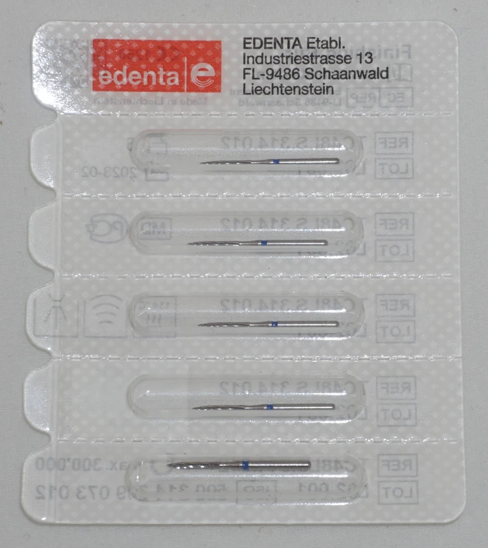 HM-S-Finierer Packung 5 Stück blau, 12 Schneiden, FG, Figur 249 Flamme lang, 8 mm, ISO 012