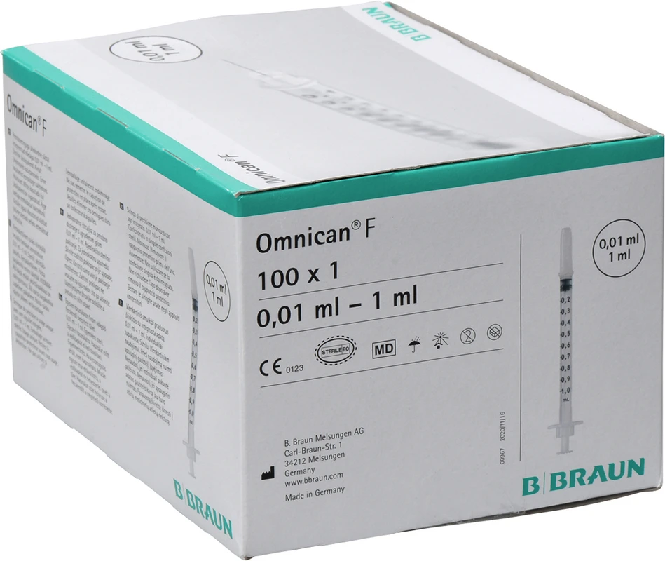 Omnican®-F Packung 100 Stck 1 ml, Kanle 0,30 x 12 mm