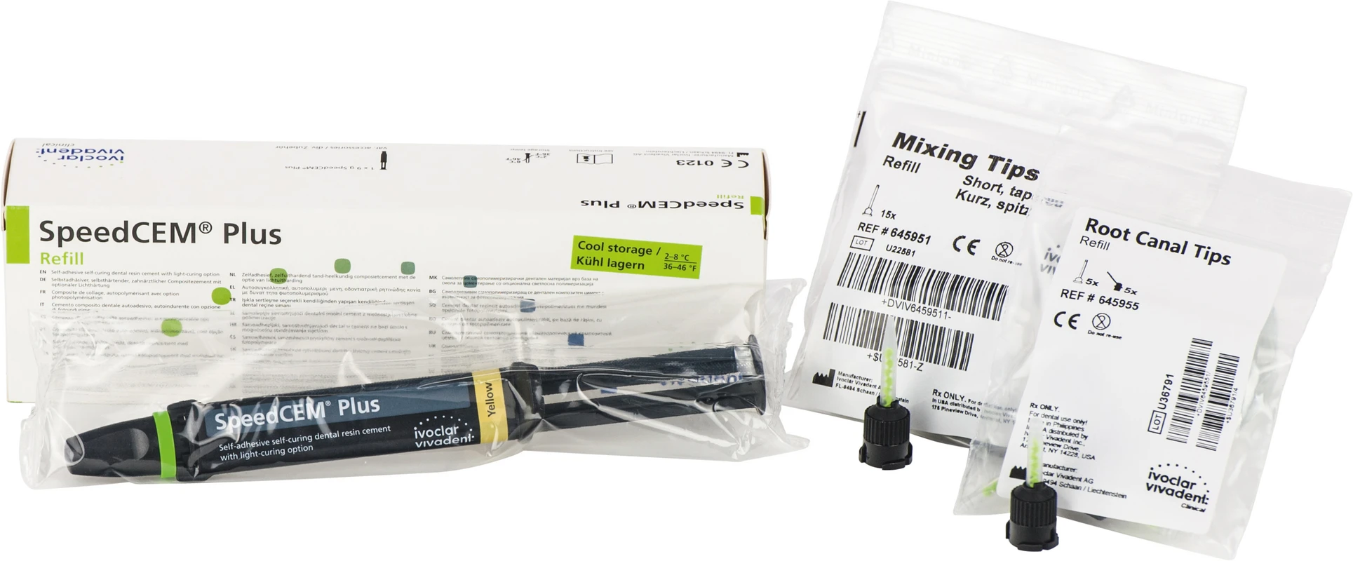 SpeedCEM® Plus Packung 9 g Spritze gelb, Zubehör