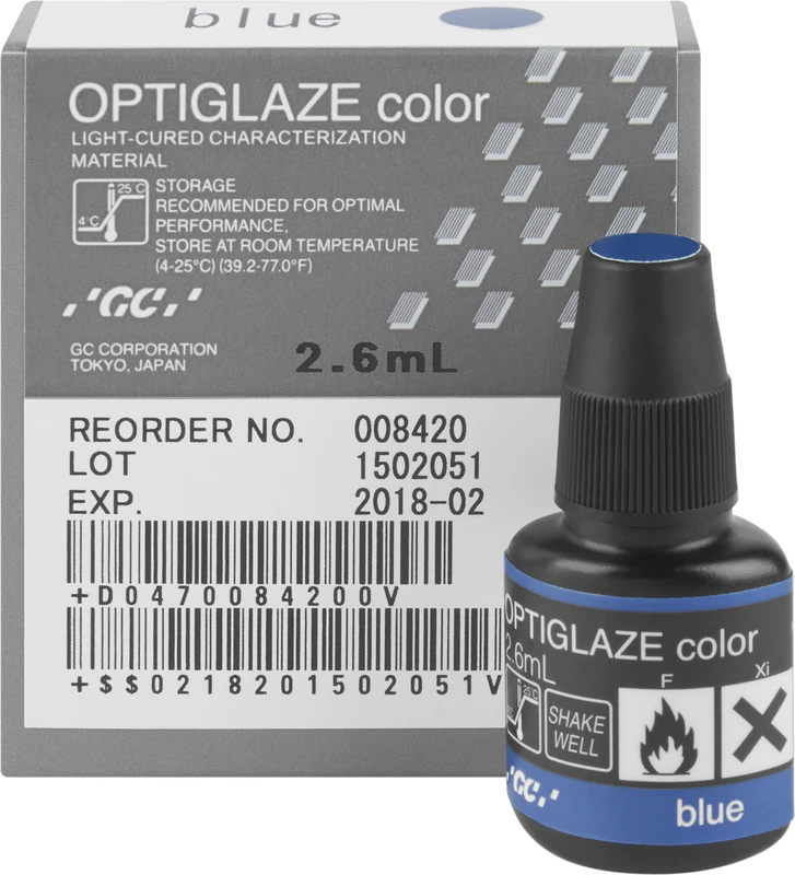 GC OPTIGLAZE® color Flasche 2,6 ml blau