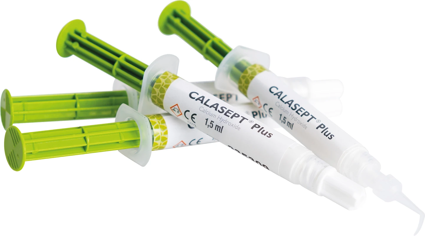 CALASEPT® Plus Packung 4 x 1,5 ml Spritze, 20 Flexi-tips CALASEPT Plus 4U