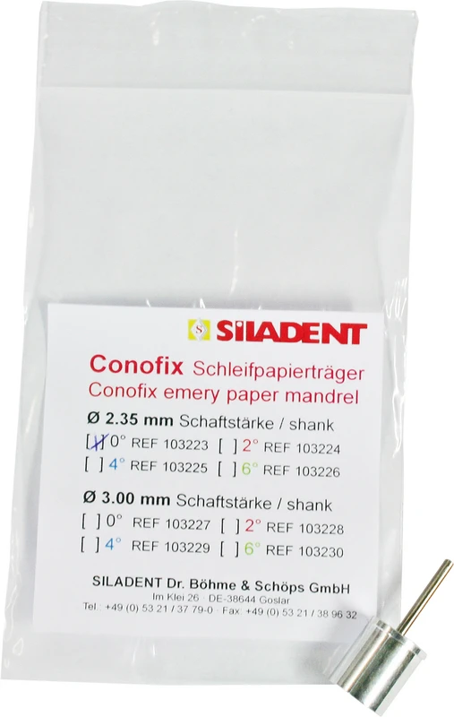 Conofix Schleifpapierträger Stück 0°, Ø 2,35 mm