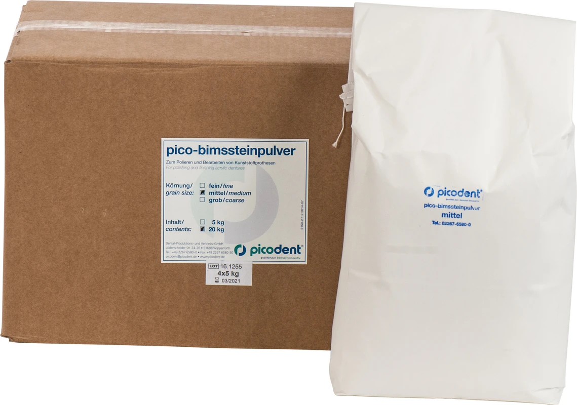 pico-bimssteinpulver Karton 20 kg mittel