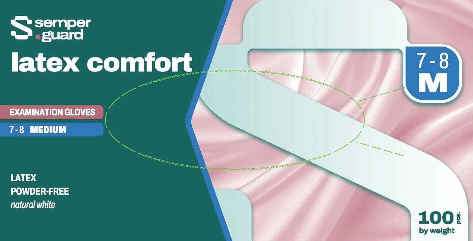 Semperguard® Latex comfort Packung 100 Stück naturweiß, puderfrei, M