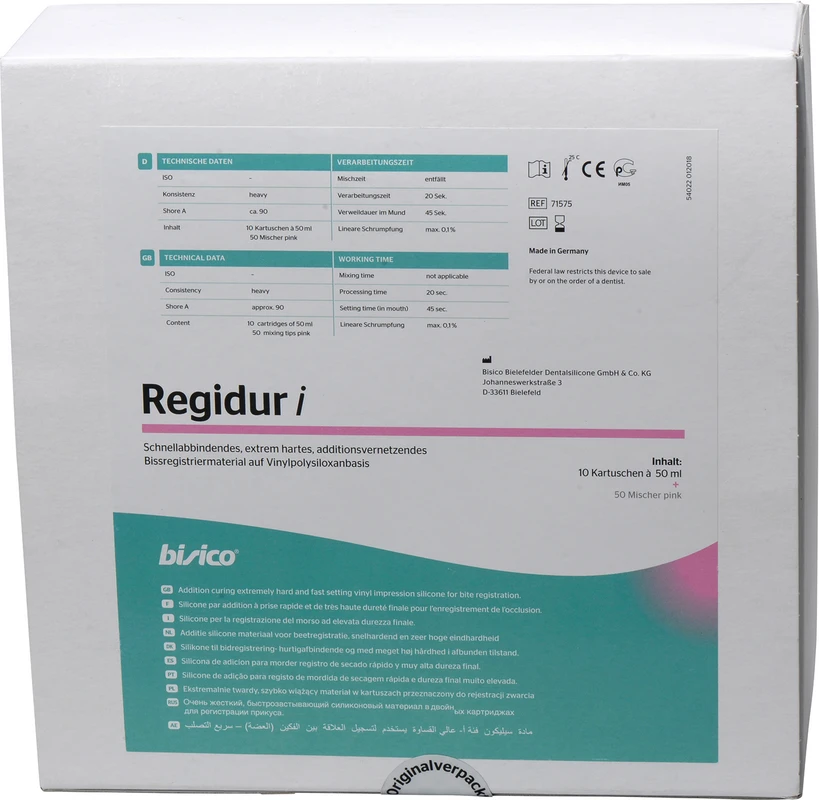 Regidur i Pckg. 10 x 50 ml Doppelkartusche heavy, 50 Mischer pink