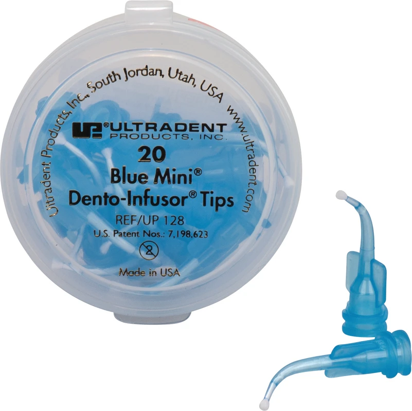 Blue Mini® Dento-Infusor® Tip Packung 20 Blue Mini Dento-Infusor Tips, Ø 1,2 mm