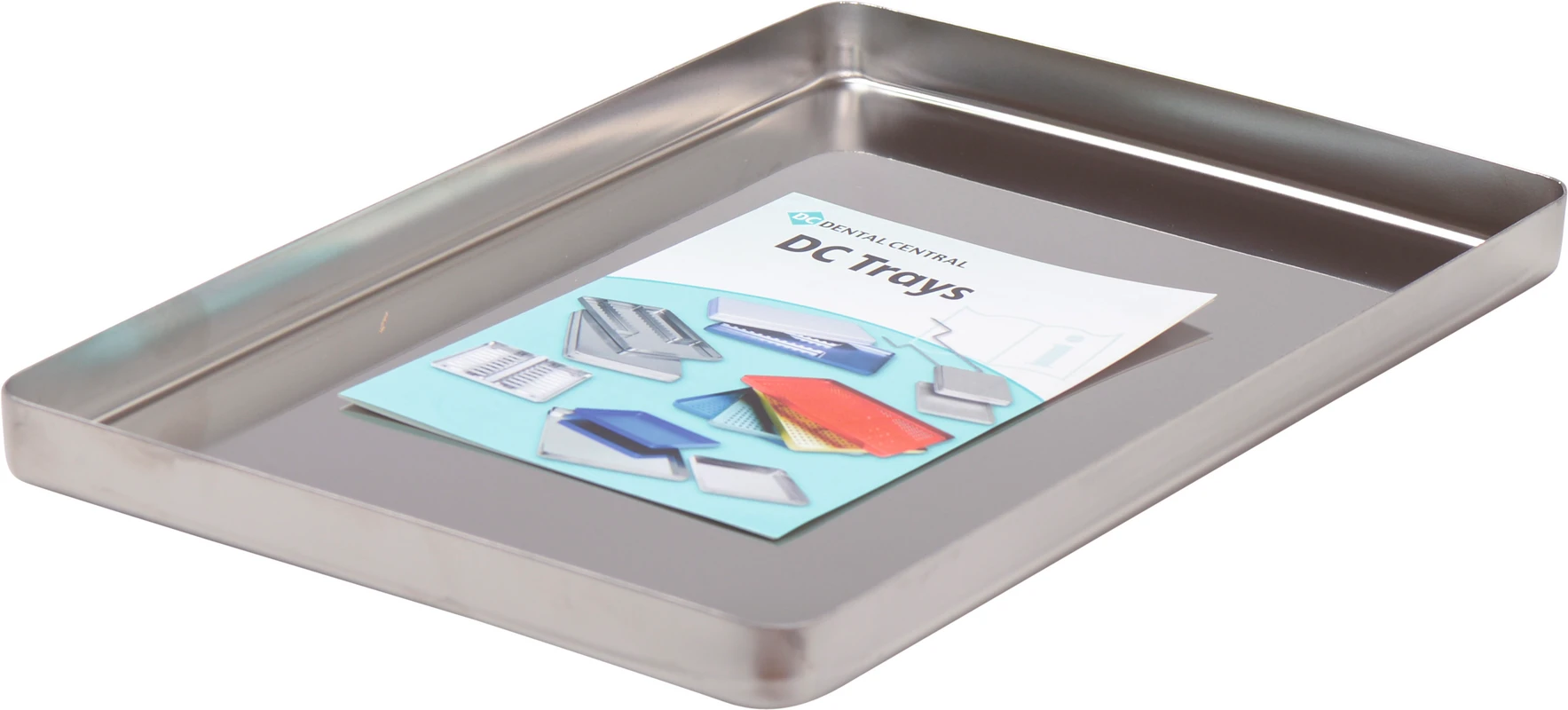 DC Edelstahl Trays Stück ungelocht, 284 x 183 x 17 mm DC Edelstahl Trays DC Dental Central