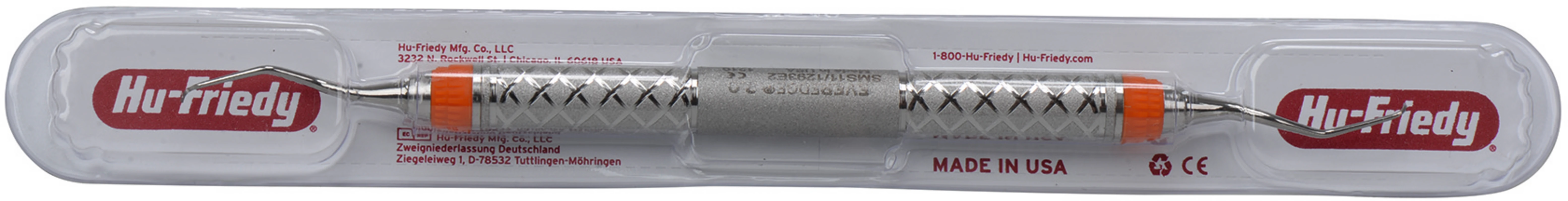 Küretten Gracey Mikro Mini Five EverEdge™ 2.0 Stück Figur 11/12, mesial, Griff #9, orange