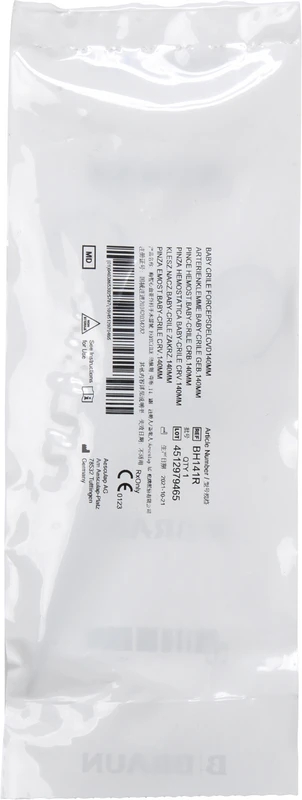 Arterienklemme nach Baby-Crile Stück BH141R, 140 mm, gebogen Arterienklemme nach Baby-Crile Aesculap