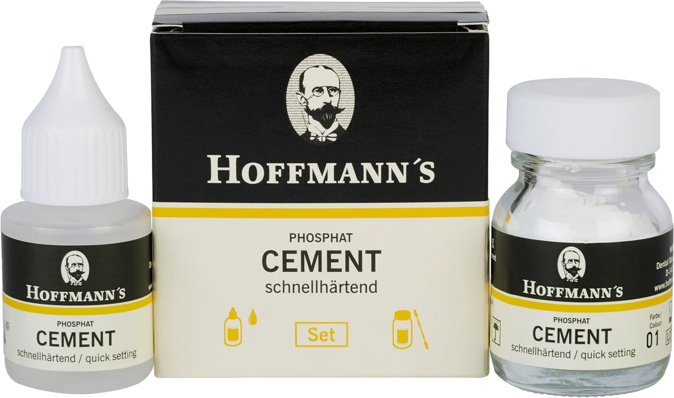 HOFFMANN´S CEMENT Set 30 g Pulver schnellhärtend weißlich, 15 ml Flüssigkeit