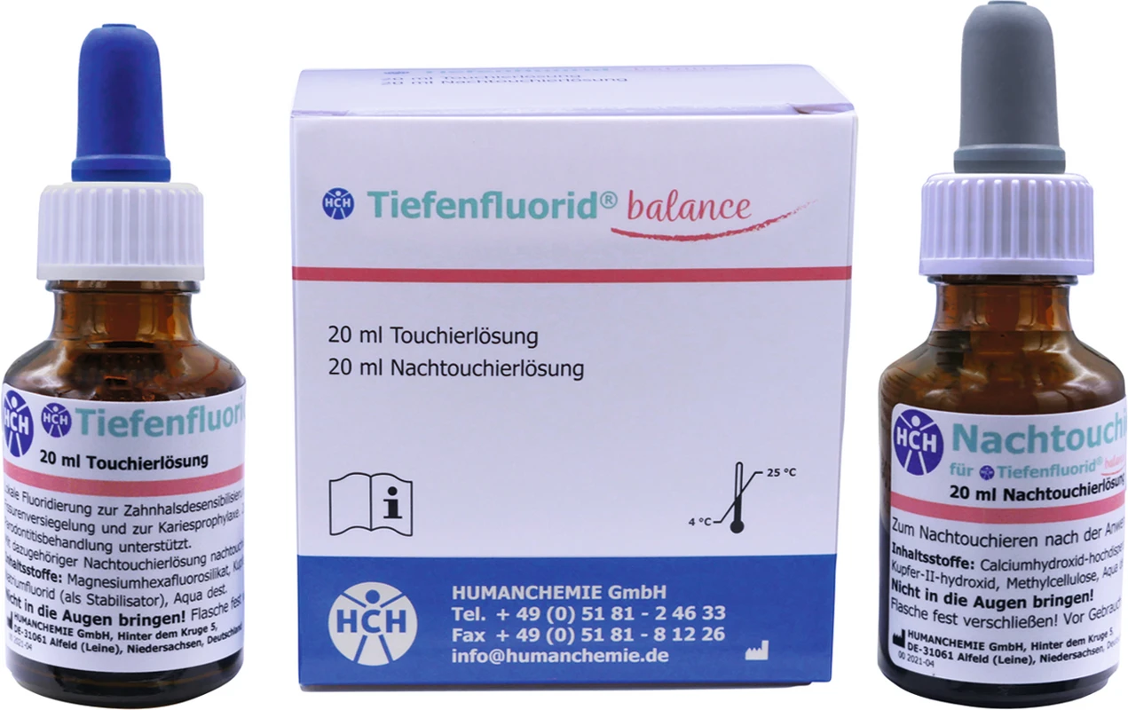 Tiefenfluorid balance Großpackung 20 ml Touchierlösung, 20 ml Nachtouchierlösung