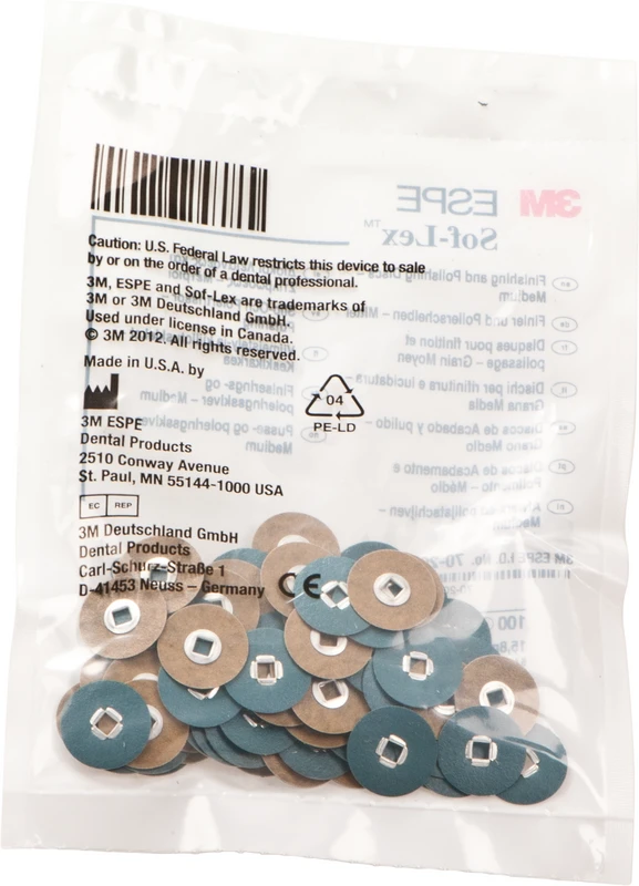 Sof-Lex™ Ausarbeitungs- und Polierscheiben Packung 100 Scheiben für Moore-Mandrelle Ø 15,8 mm, mittel