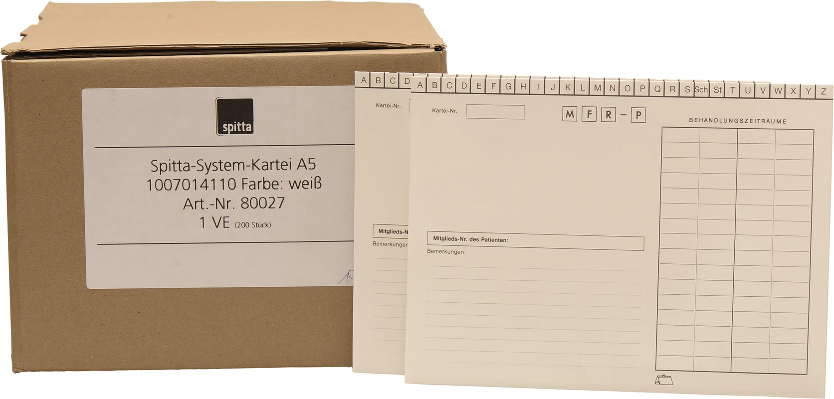 System Karteikarten für Adrema Karton 200 Stück weiß System Karteikarten für Adrema Spitta Verlag
