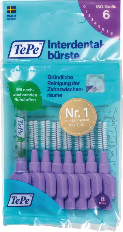 TePe® Interdentalbürsten Original Packung 8 Stück lila, Ø 1,1 mm