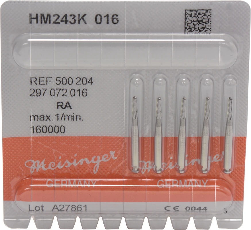 HM-Finierer 243 Packung 5 Stück fein RA, Figur 297 Torpedo, konisch, 6 mm, ISO 016