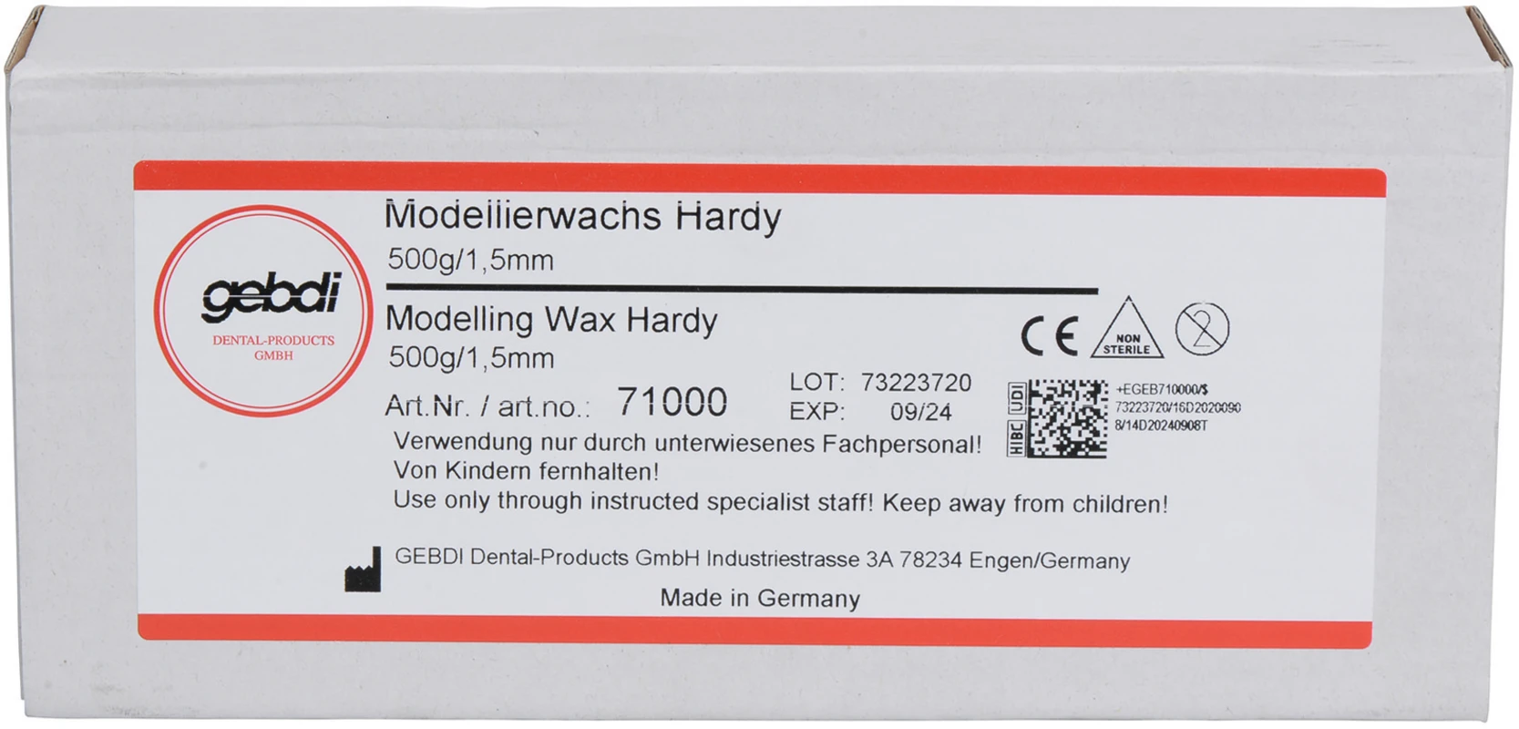 Hardy Modellierwachs Gebdi Dentalprodukte