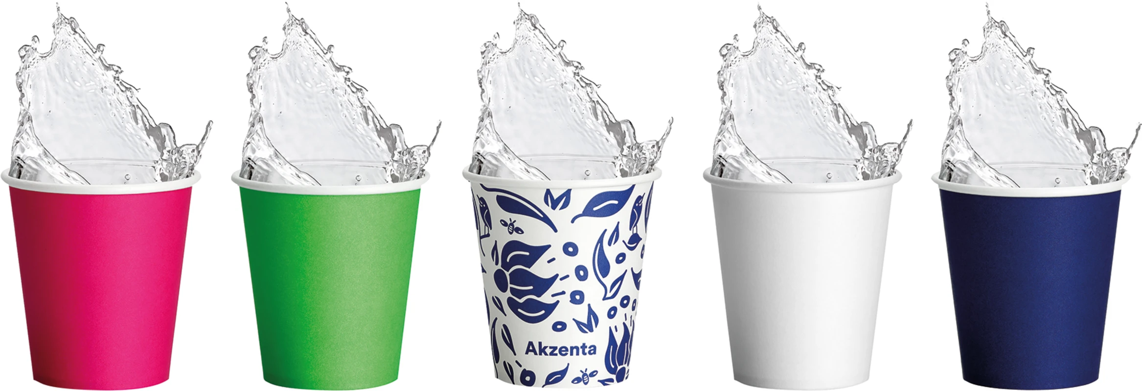 Akzenta ONE Pappbecher Karton 20 x 50 Stück white, 180 ml