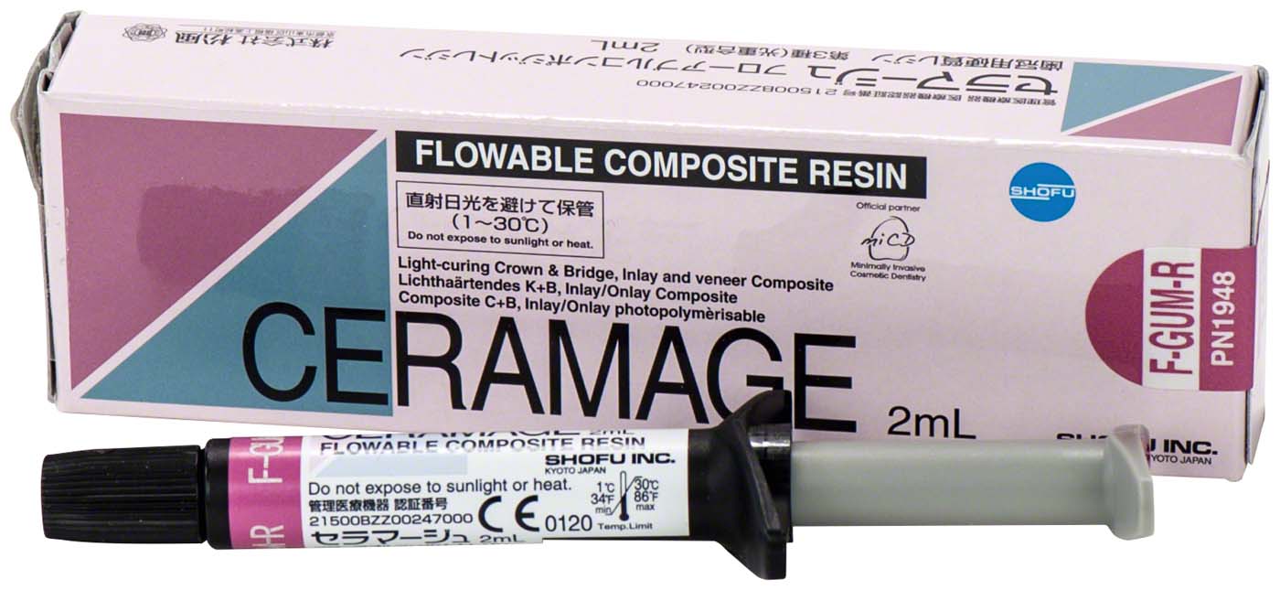 CERAMAGE Spritze 2 ml flowable F-GUM-rot CERAMAGE SHOFU