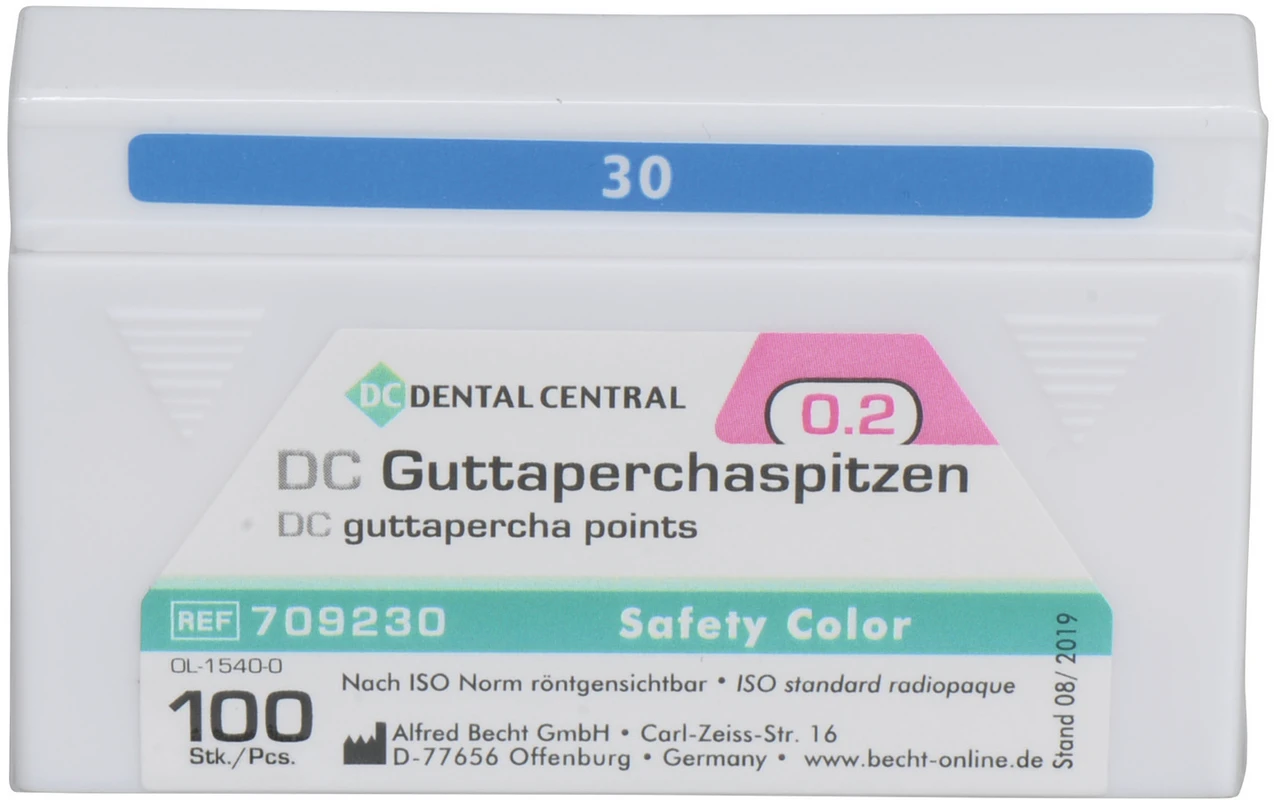 DC Guttaperchaspitzen Color Packung 100 Stück ISO 035