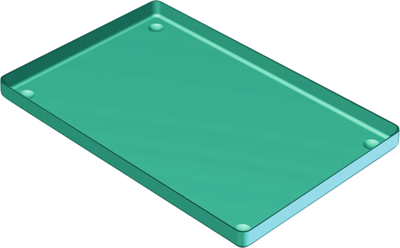 ALUMINIUM TRAY Stück Tray grün 28 x 18 cm