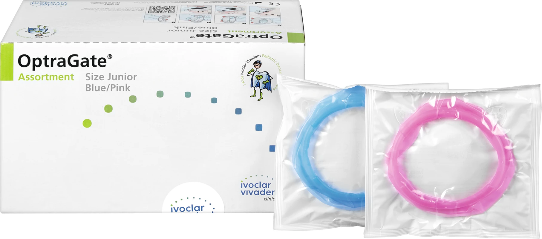 OptraGate® Packung 2 x 20 Stück Junior (blau, pink)