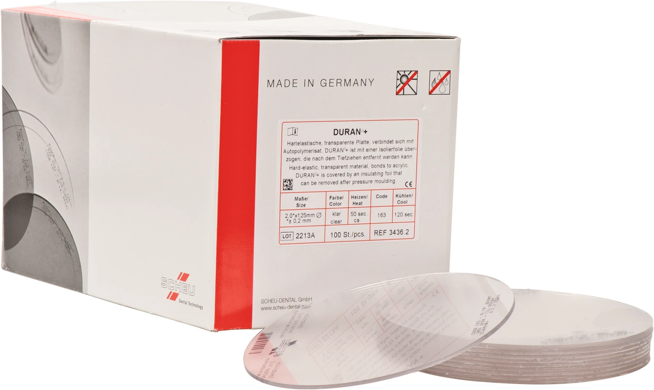 DURAN®+ Packung 100 Stück Ø 125 mm, Stärke 2 mm