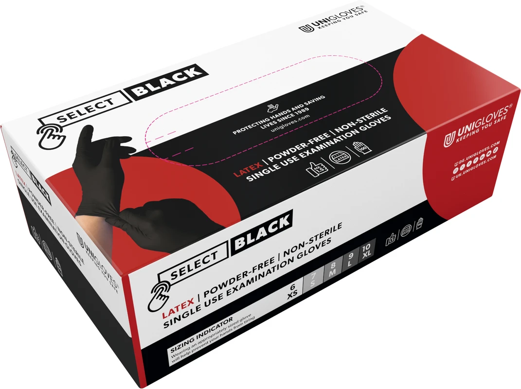 SELECT® BLACK Packung 100 Stück puderfrei, schwarz, L