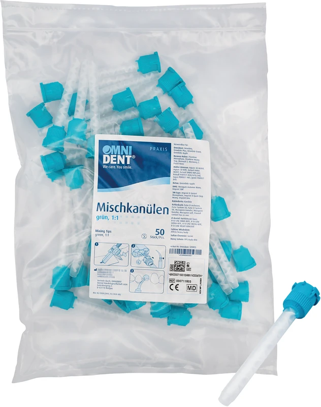 Omni Mischkanülen grün 1:1 Beutel 50 Stück grün 1:1