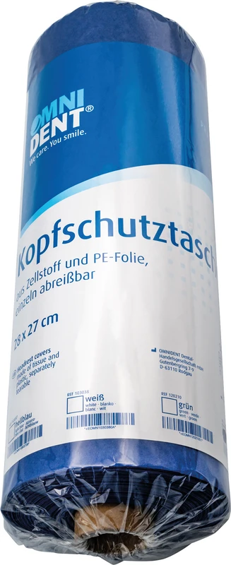 Kopfschutztaschen Rolle 100 Stück dunkelblau, 28 x 27 cm