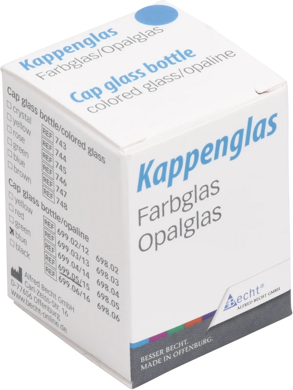 Kappengläser aus Opalglas Stück mit blauem Ring