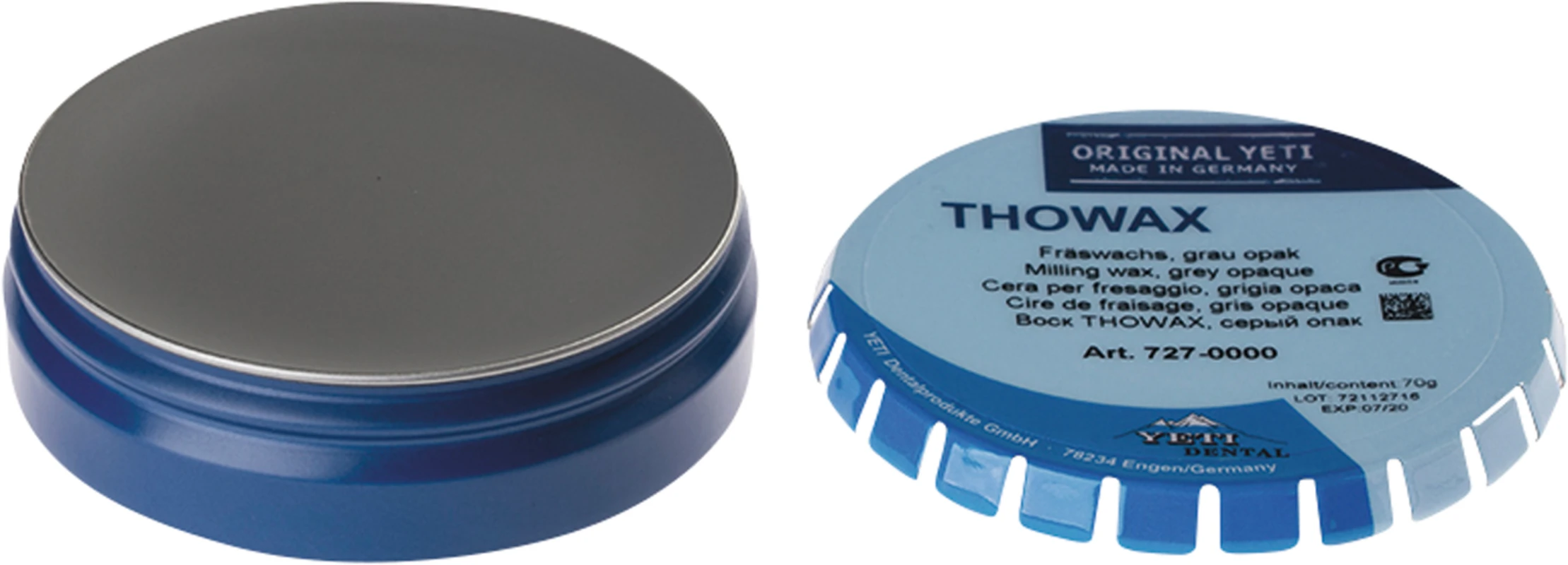 THOWAX Fräswachs Dose 70 g grau/opak