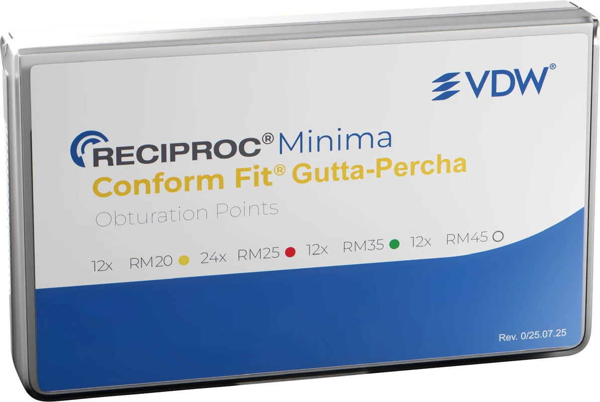 Reciproc® Minima ConformFit Guttaperchaspitzen Sortiment 60 Stück Größe (12 x RM 20, 24 x RM25, 12 x RM35, 12 x RM45)
