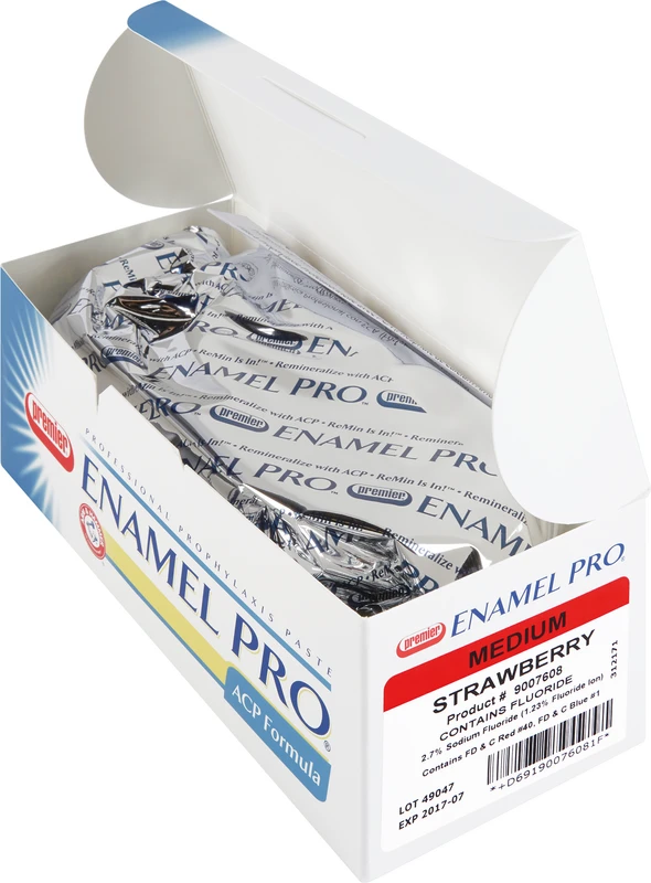 Enamel Pro® Packung 200 x 2 g Single Dose mit Fluor Erdbeere, mittel