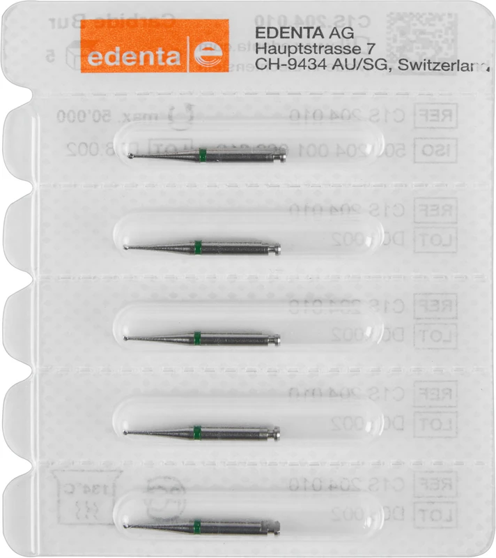 HM-Bohrer C1S Packung 5 Stück grün, RA, Figur 001, ISO 010