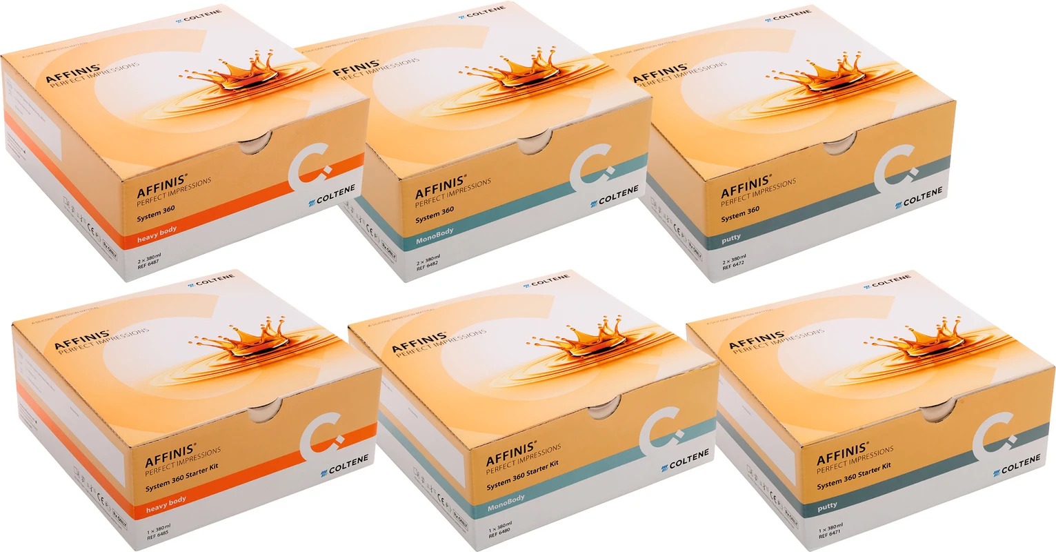 AFFINIS® System 360 Nachfüllpackung 2 x 380 ml Doppelkartusche mono body, 1 System 360 Fixationsring