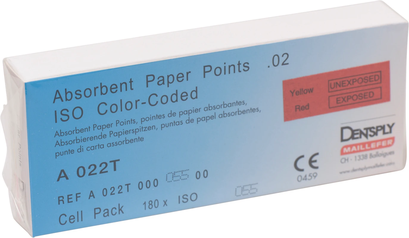 Papierspitzen steril Packung 180 Stück ISO 055