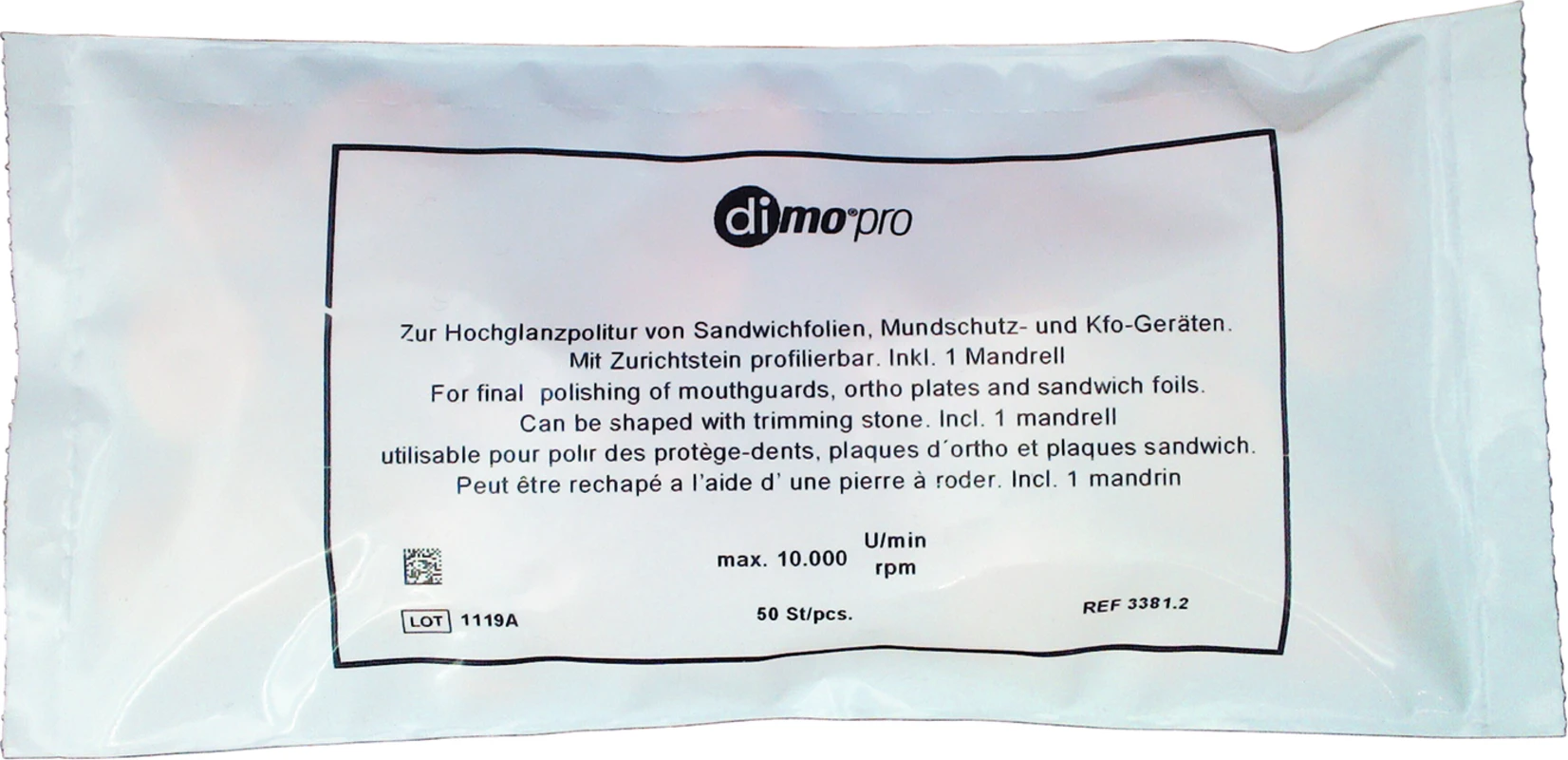 DIMO® PRO / DIMO® PRO SLIM Packung 50 Stück unmontiert, 24 x 6 mm, inklusive 1 Mandrell