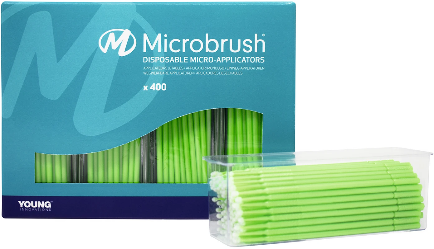 Microbrush® Applikatoren Plus Serie Packung 400 Stück grün, regulär 2 mm