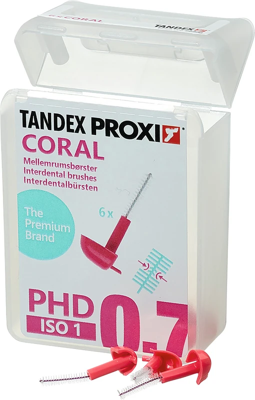 PROXI® Interdentalbürsten PHD Packung 6 Stück coral, Ø 0,4 mm