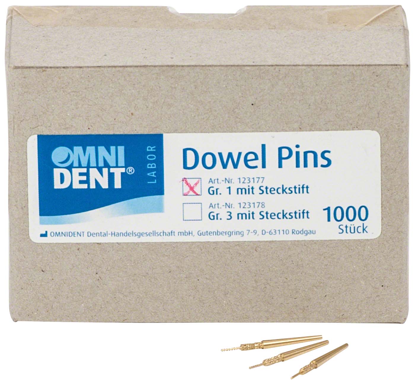 Dowel Pins mit Steckstift OMNIDENT