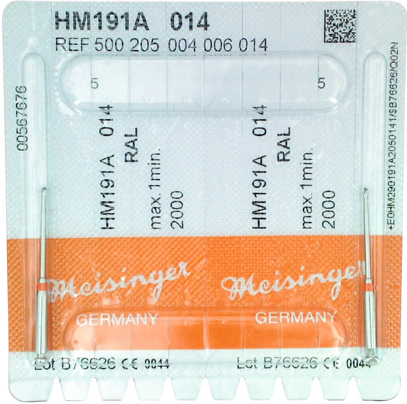 Endo Access Bur 191A Packung 2 Stück schwarz, RAXL, Figur 004, Kopf: 16 mm, Total: 34 mm, ISO 006