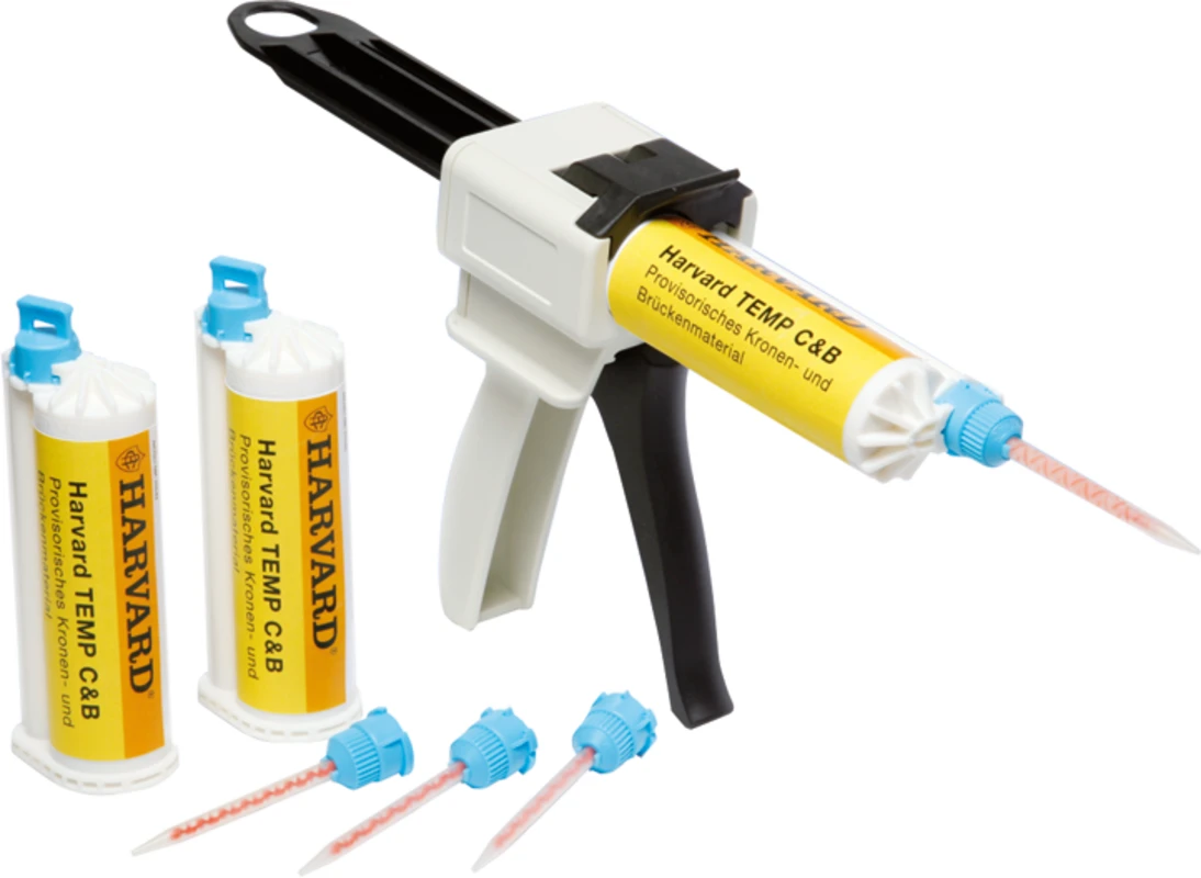 Harvard TEMP C&B Packung 50 ml Automix-Kartusche A3, 10 Mischkanülen Harvard TEMP C&B Harvard Dental International