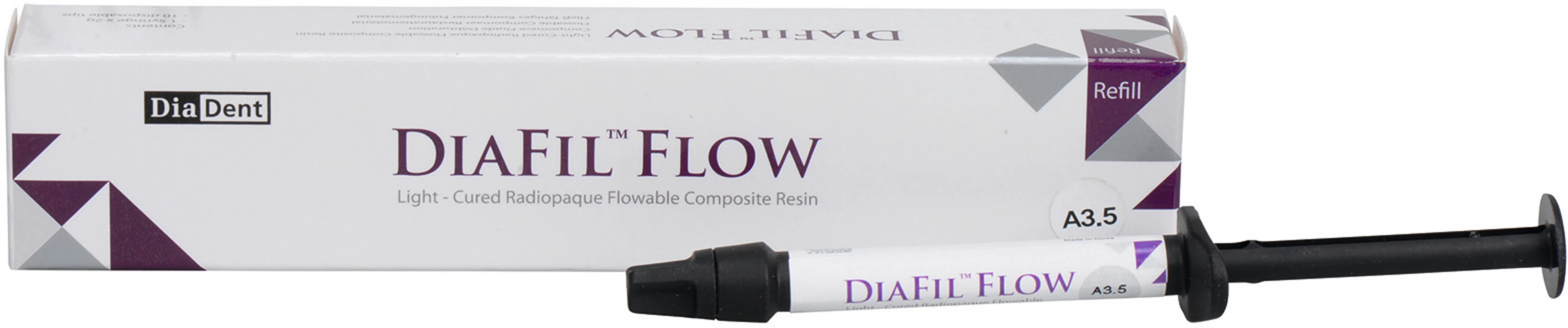 DIAFIL™ FLOW Hybrid Packung 2 g Spritze A3,5, 10 Einmalnadeltips