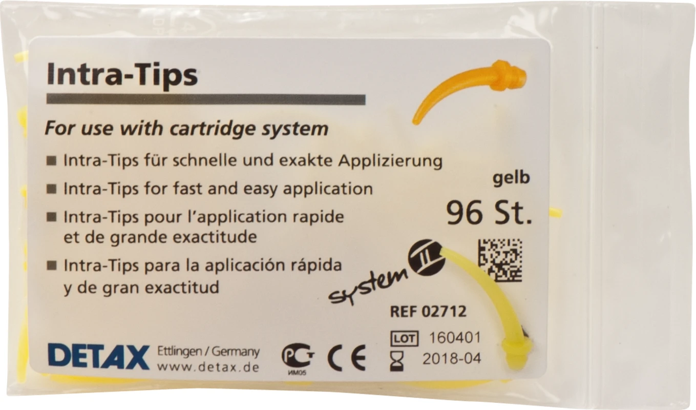 DETAX Intra-Oral-Tips gelb Packung 96 Stück gelb DETAX Intra-Oral-Tips gelb DETAX