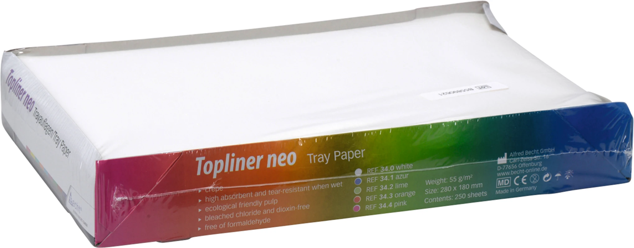 Topliner neo Packung 250 Stück 28 x 18 cm, weiß