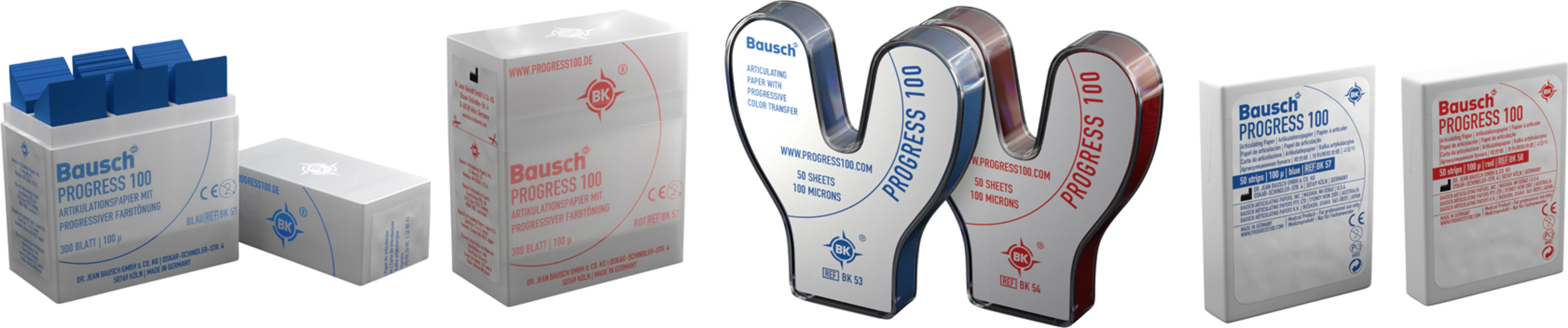 Bausch PROGRESS 100® Packung 50 Streifen blau, vorgeschnitten, BK 57