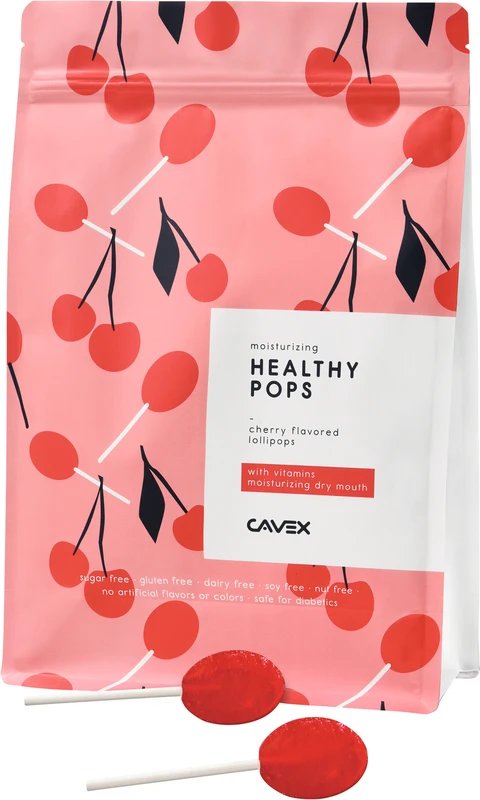 Cavex Healthypops Packung 60 Stück cherry